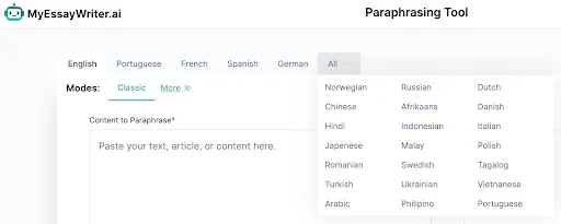 Select the Language