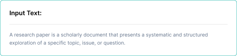 Sentence Sample Input